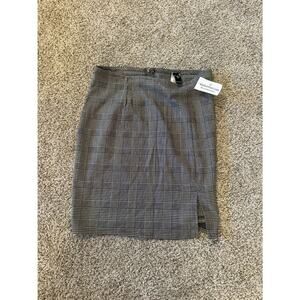 Windsor Black and White Mini Skirt Plaid Large